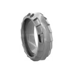 Templar Ring // 8mm Grey Titanium (Size 9)