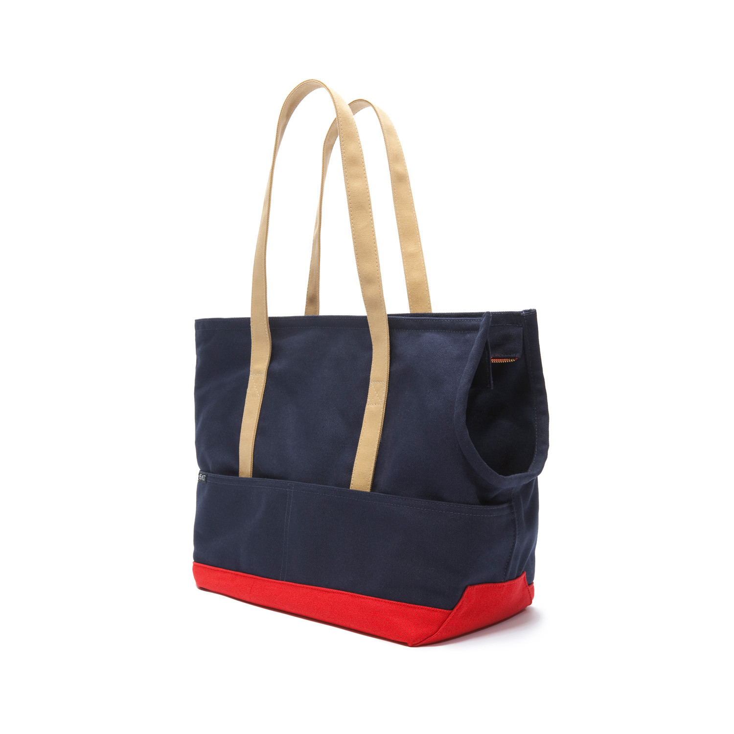 Canvas Pet Tote // Navy & Red (Large) - Love Thy Beast - Touch of Modern