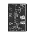 Washington Rapid Transit Co. Map 1927 (24"W x 16"H x 1.5"D)
