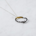 Insect Leg Necklace (24K Gold Plated Bronze & Black Ruthenium)