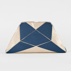 XXL Clutch // Blue + Gold