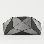 XXL Clutch // Black + Silver