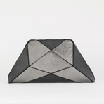 XXL Clutch // Black + Silver