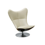 Glove Chair // Black Shell + Cream Leather