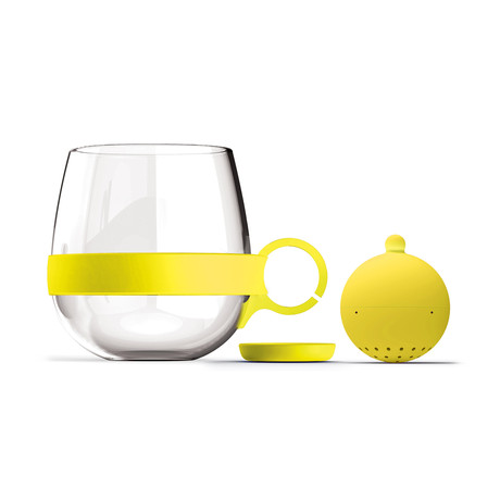 Tea Ball Glass Mug Set // Yellow Brick Road