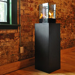 VERTIKAL MICRO Pedestal with Fireburner (Black Textured)