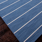 Flat-Weave Wool Cape Cod Rug // Blue (2.6' x 8')