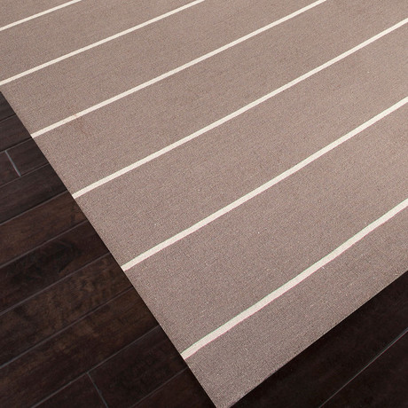 Flat-Weave Wool Cape Cod Rug // Sand (5'L x 8'W)