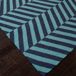 Stripe Pattern Rug // Blue & Violet (3.6' x 5.6')