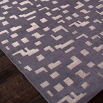 Machine Made Pixel Art Silk & Chenille Rug // Gray (5'L x 7.6'W)