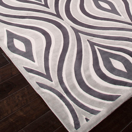 Fables Area Rug // White + Gray Violet (5' X 7.6')