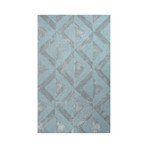 Hand-Tufted Polyester Pyramids Rug // Blue Gray (8' x 5')