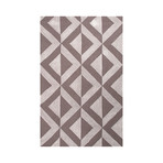 Hand-Tufted Polyester Pyramids Rug // Chocolate (8' x 5')