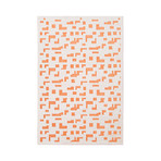 Machine Made Pixel Art Silk & Chenille Rug // White (5'L x 7.6'W)