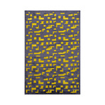 Machine Made Pixel Art Silk & Chenille Rug // Yellow (5'L x 7.6'W)