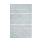 Flat-Weave Wool Cape Cod Rug // Light Blue (5' x 8')
