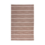 Flat-Weave Wool Cape Cod Rug // Brown