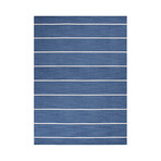 Flat-Weave Wool Cape Cod Rug // Blue (2.6' x 8')