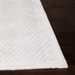 Fables Area Rug // White + White Sand (2' x 3')