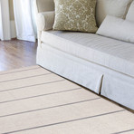 Flat-Weave Wool Cape Cod Rug // Beige