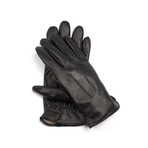 Leather Touch Screen Lined Glove // Men // Black (Small)