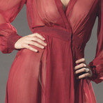 Sheer Romance Gown // Red (Large)