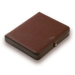 Voyageur 3 Watch and Pen Case // Brown Leather