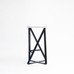 Lofty Bar Stool // Counter Height (Black Matt Steel & White Wash Ash)