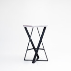 Lofty Bar Stool // Counter Height (Black Matt Steel & White Wash Ash)