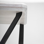 Lofty Bar Stool // Counter Height (Black Matt Steel & White Wash Ash)