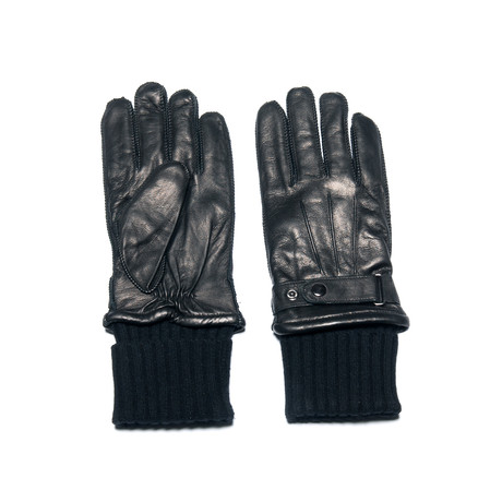 Nappa Glove With Knitted Cuff // Black (S)