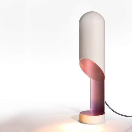 Pipe Table Light // White + Pink
