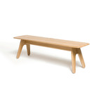 Slab Bench Natural Lacquered oak