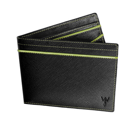 RFID Leather Full Sized Wallet (Green)