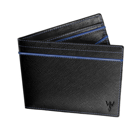 RFID Leather Full Sized Wallet (Blue)
