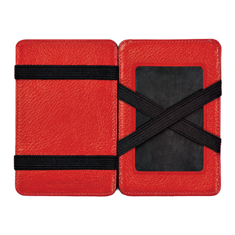 RFID Leather Magic Wallet (Red)
