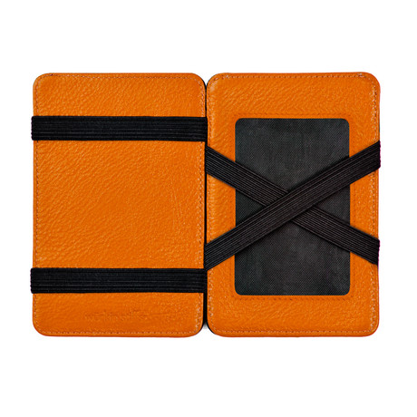 OLD_RFID Leather Magic Wallet (Orange)