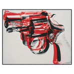Andy Warhol // Gun, C. 1981-82 (Black And Red On White)