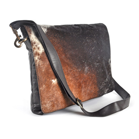 Cowhide Leather Messenger Bag // Tod  