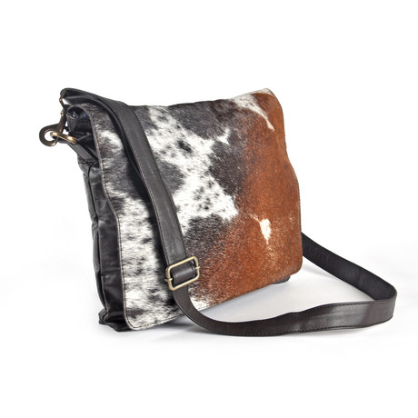 Cowhide Leather Messenger Bag // Brock  