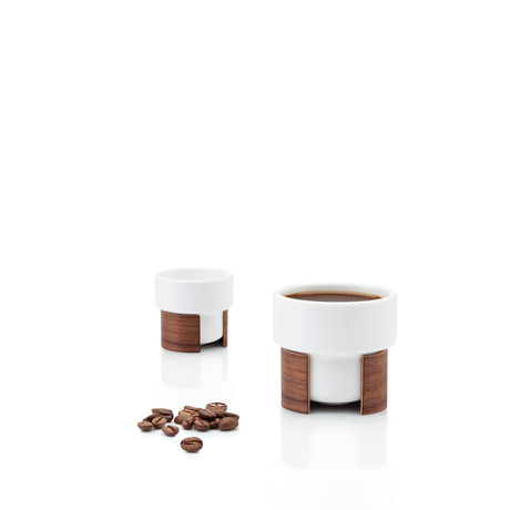 WARM Espresso Cup // Set of 2 (Walnut, White)