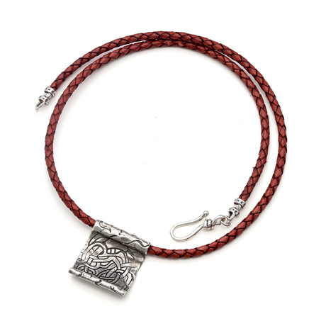 Drekar Dragon Slider Necklace (17" Braided Cord)