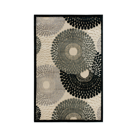 Graphic Illusions Rectangle Rug // Parchment (3' 6" x 5' 6")