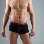 2 Pack Cotton Stretch Solid Brazilian Trunk // Red (L)