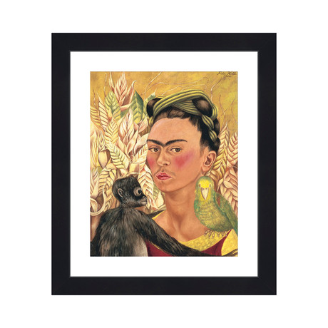 Frida Kahlo, Self-Portrait with Monkey and Parrot, 1942 - 20th Century ...