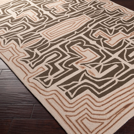 Labyrinth // Olive, Taupe (2' x 3')