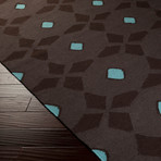 Frontier // Charcoal, Chocolate, Teal (2' x 3')