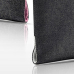 iPad Case // Twilled Denim (Grey & Pink)