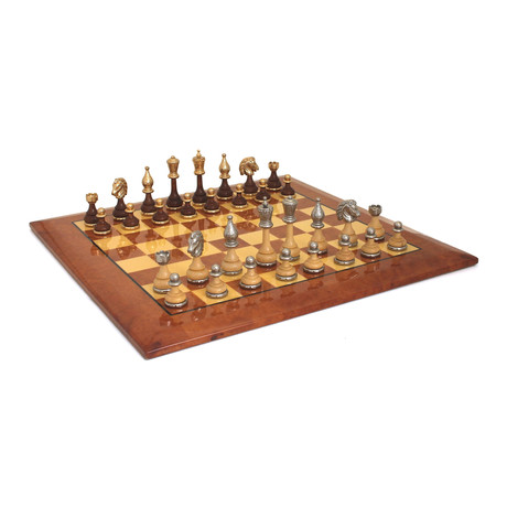 Chess Set // Metal + Briar Wood