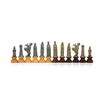 Chess Set // Metal + Briar Wood // Sculptures